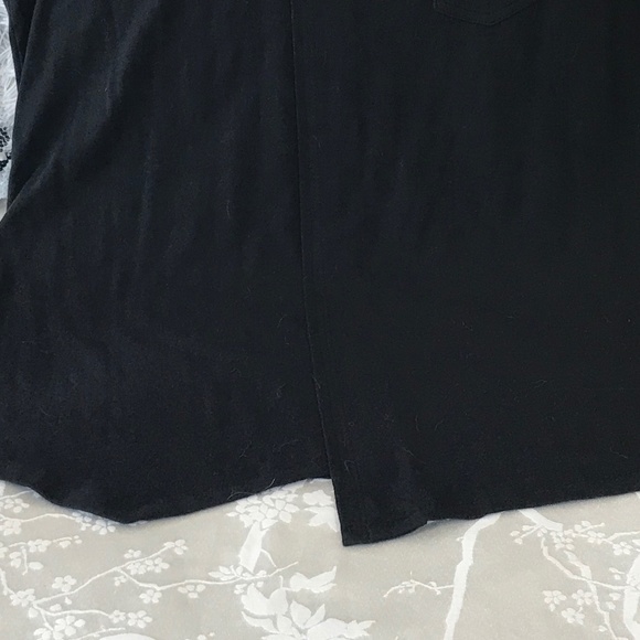 NWT Bianca Nygard Women’s Black Short Sleeve Asymmetrical Tunic T-Shirt - Picture 3 of 10